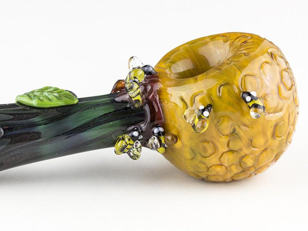 Beehive Large Spoon Pipe Fat Buddha Glass