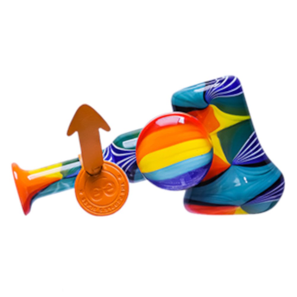 Cheech Glass Pipe Blue Kaleidoscope Hammer Pipe