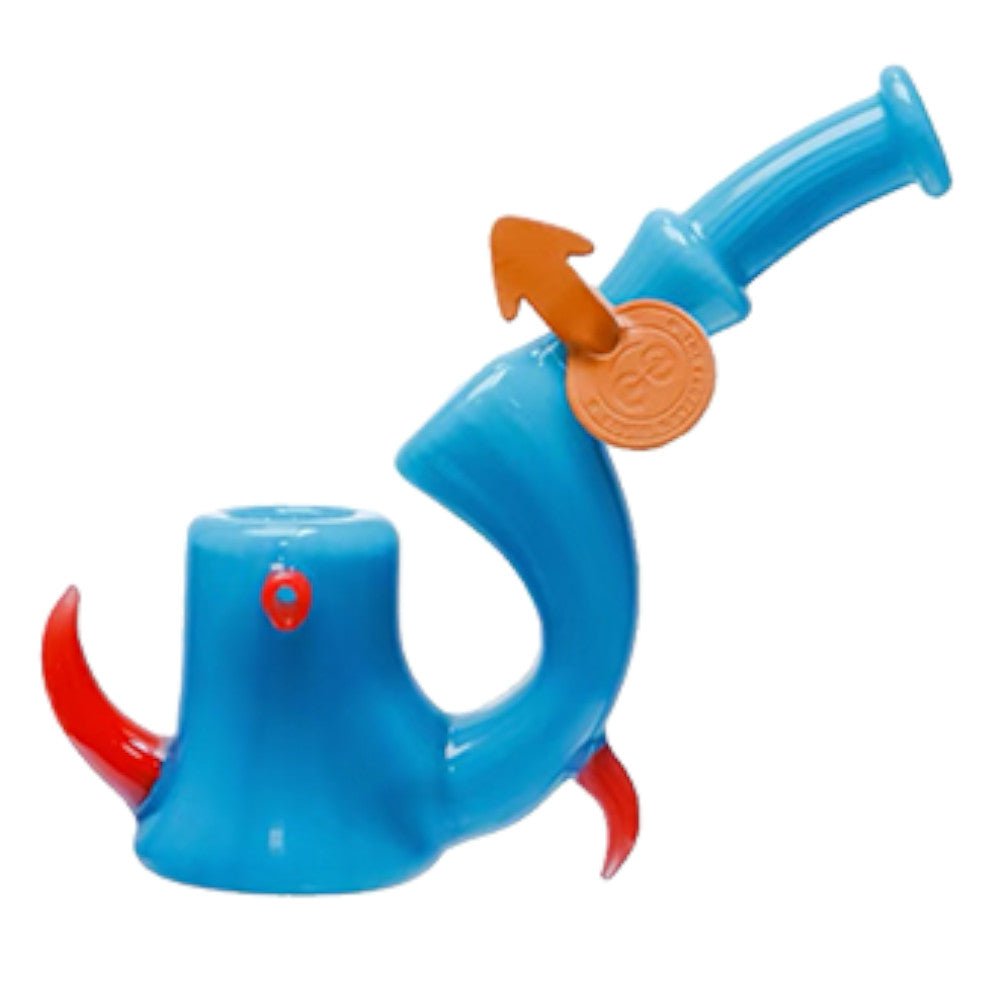Cheech Glass Pipe Blue The Colorful Horn Pipe