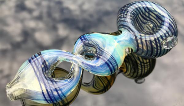 Silver Twist Pipe Fat Buddha Glass