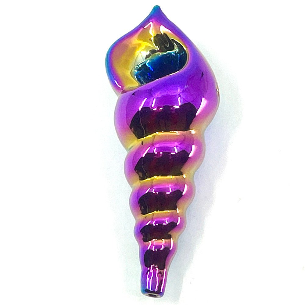 Fat Buddha Glass Pipe Electro Seashell Pipe