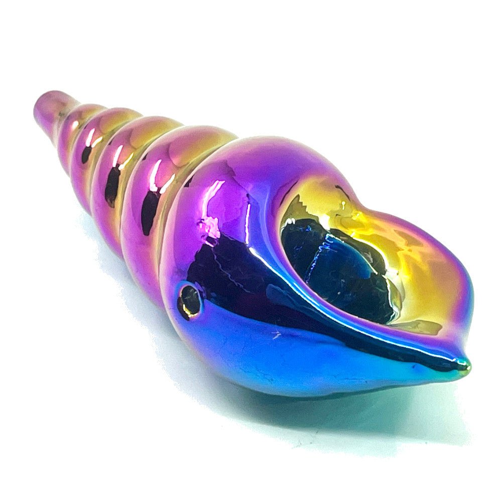 Fat Buddha Glass Pipe Electro Seashell Pipe