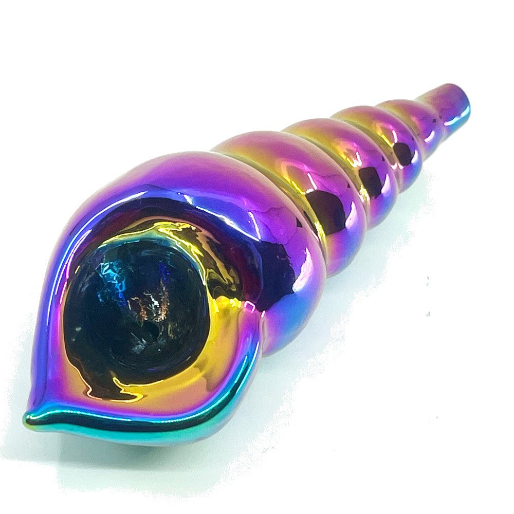 Fat Buddha Glass Pipe Electro Seashell Pipe