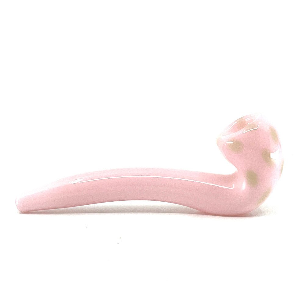 Fat Buddha Glass Pipe Pink Soda Glass Sherlock Pipe