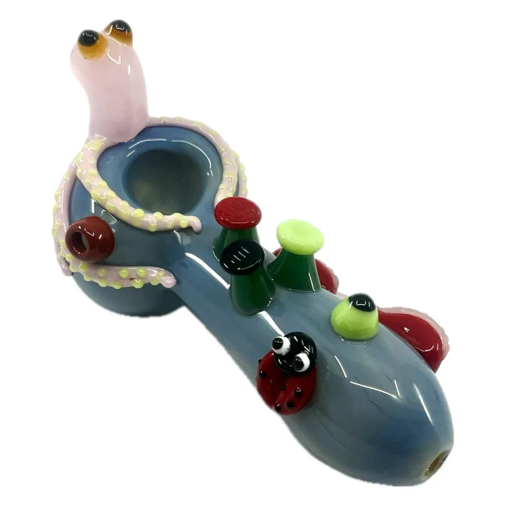 Fat Buddha Glass PIpe Premo Octopus Hand Pipe