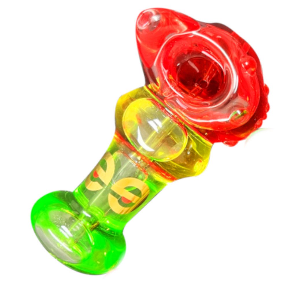 Cheech Glass Pipe Red Triple Glycerin Freeze Pipe