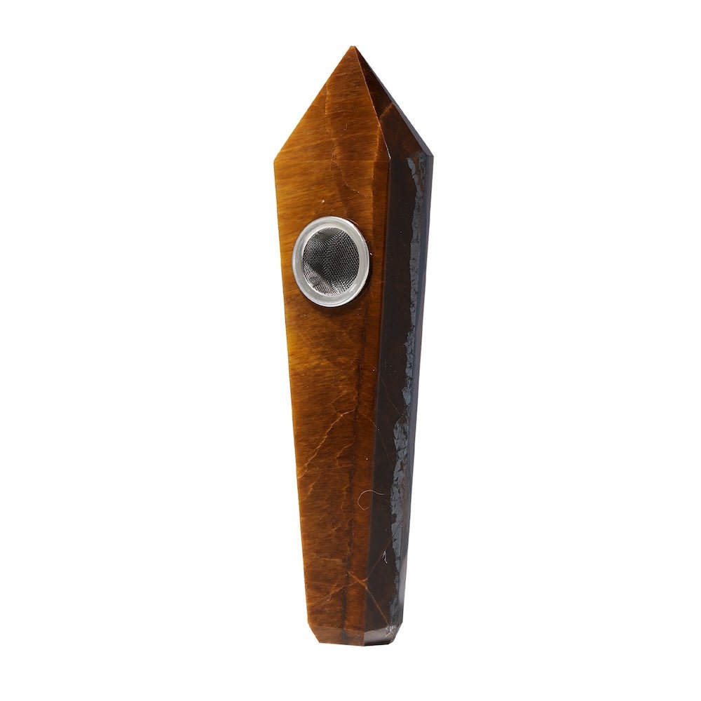 Astral Project Pipe Tiger's Eye Gemstone Jewel Pipe